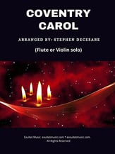 Coventry Carol: Flute or Violin solo and Piano P.O.D. cover